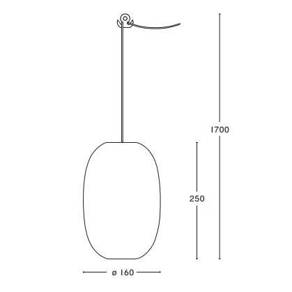 Lampe à Suspension Pebble Allongée 2 Lampe à Suspension Pebble Allongée – Image 2